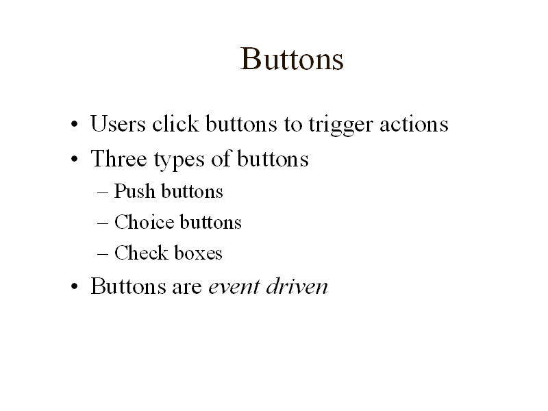 buttons