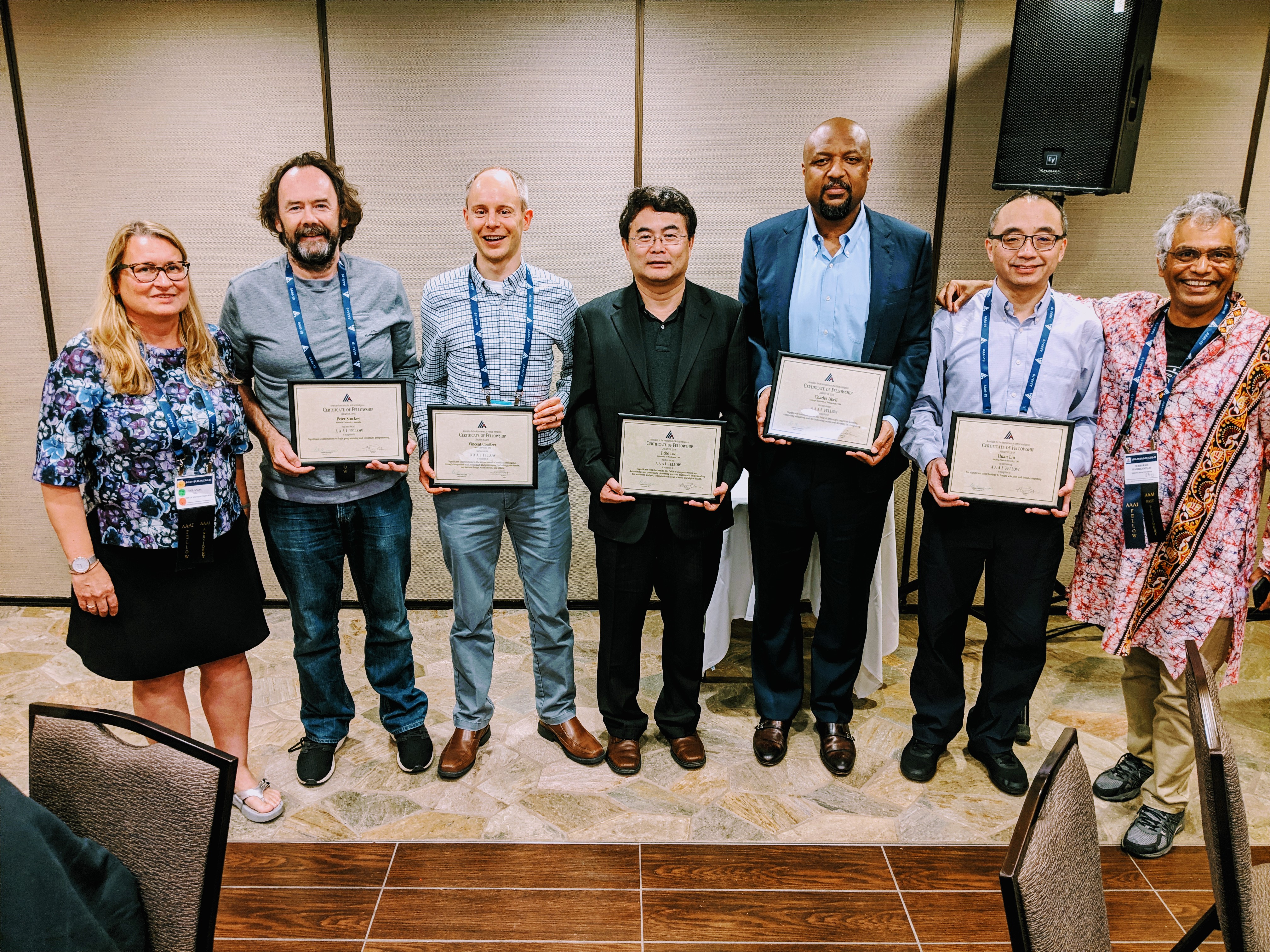 Prof. Luo (center) with other IEEE fellows at the 2019 IEEE Meeting