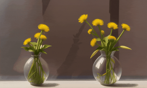 AI generated dandelions growing