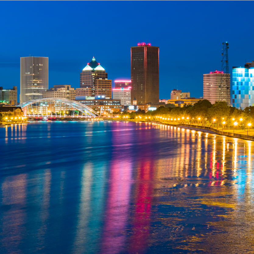 Rochester city skyline